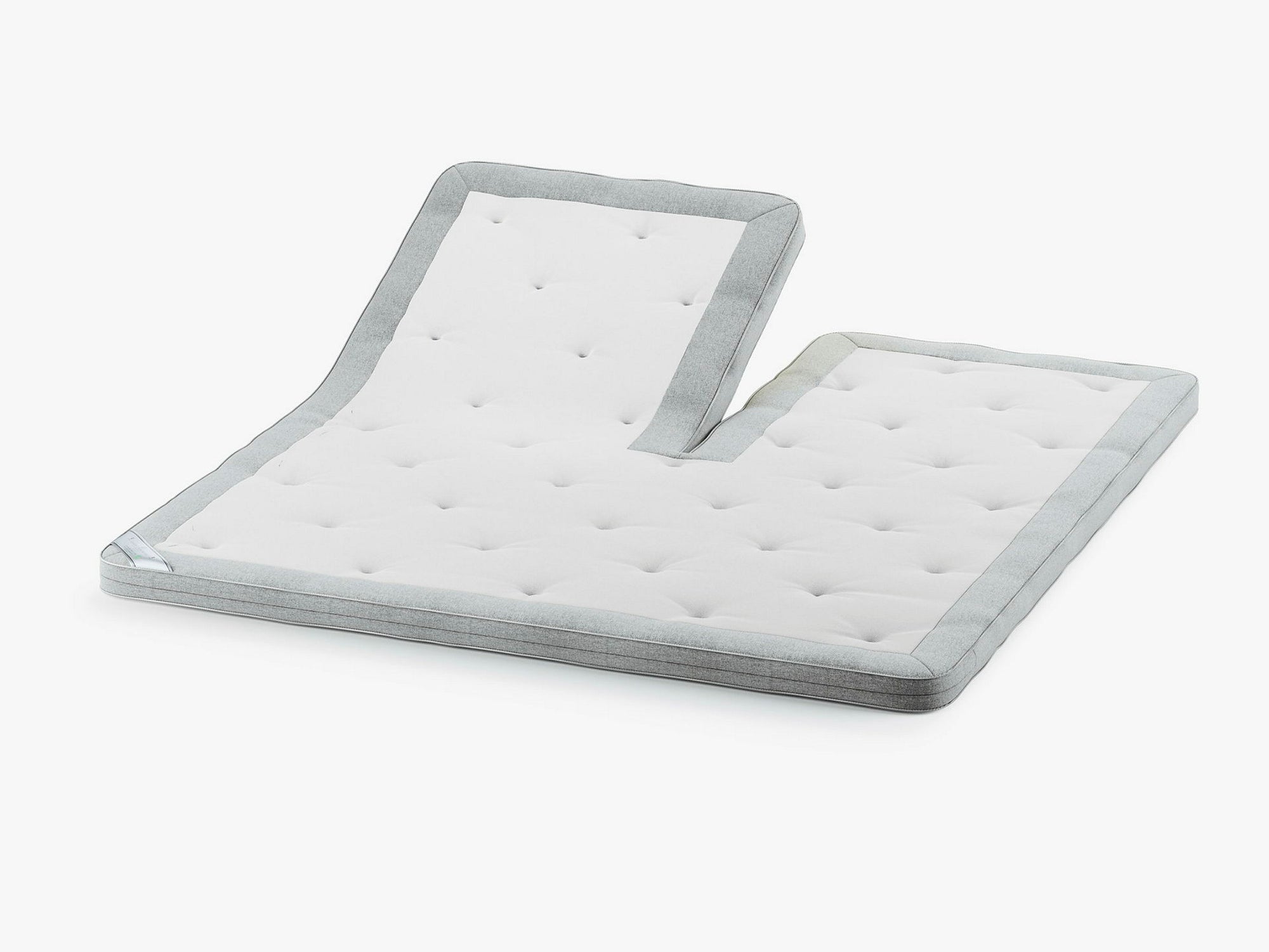 Luxury Split Mattress Topper Cliff Light Grey 180x210