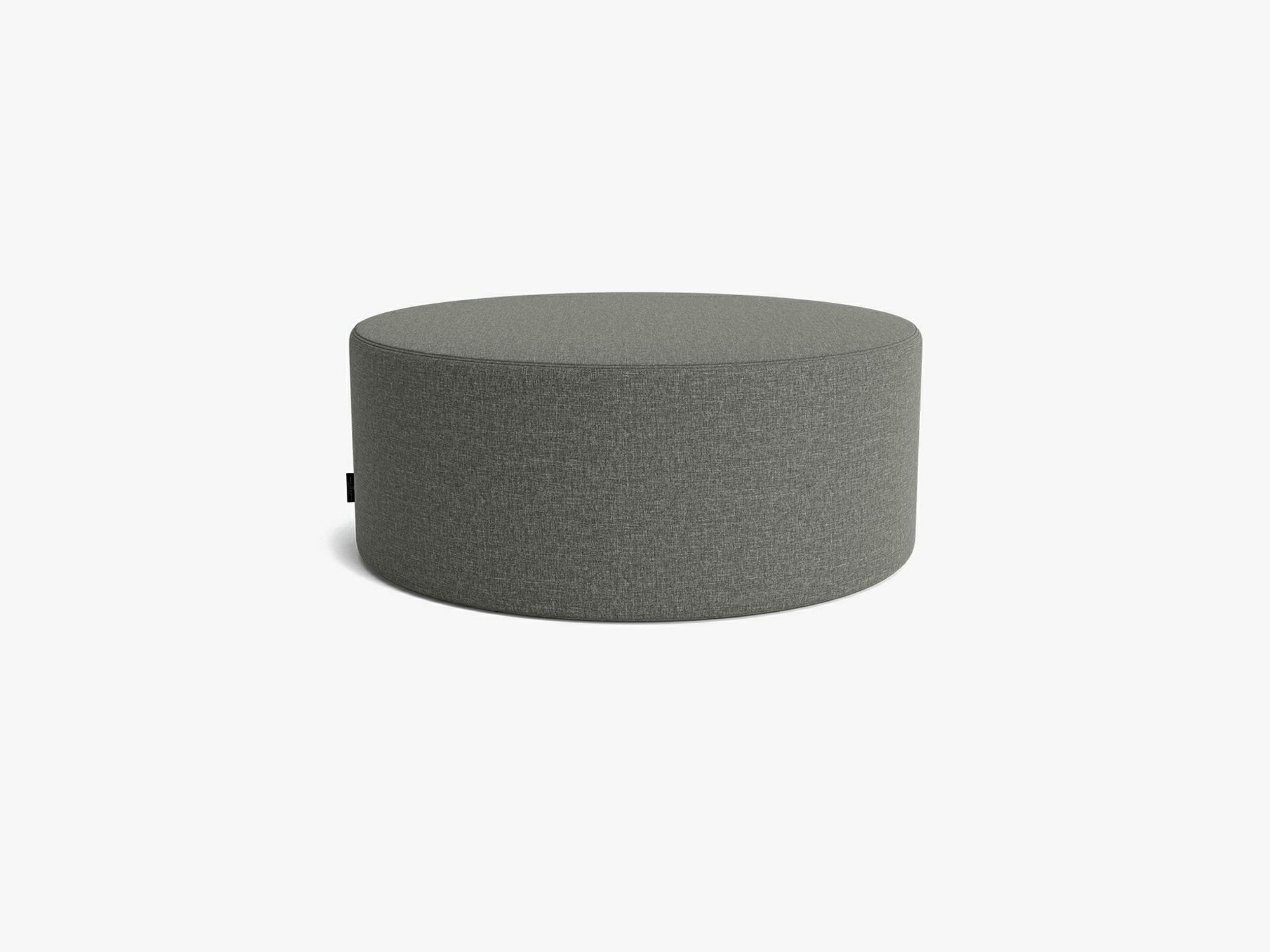 Kobbe Ottoman Round Wool Dark Grey